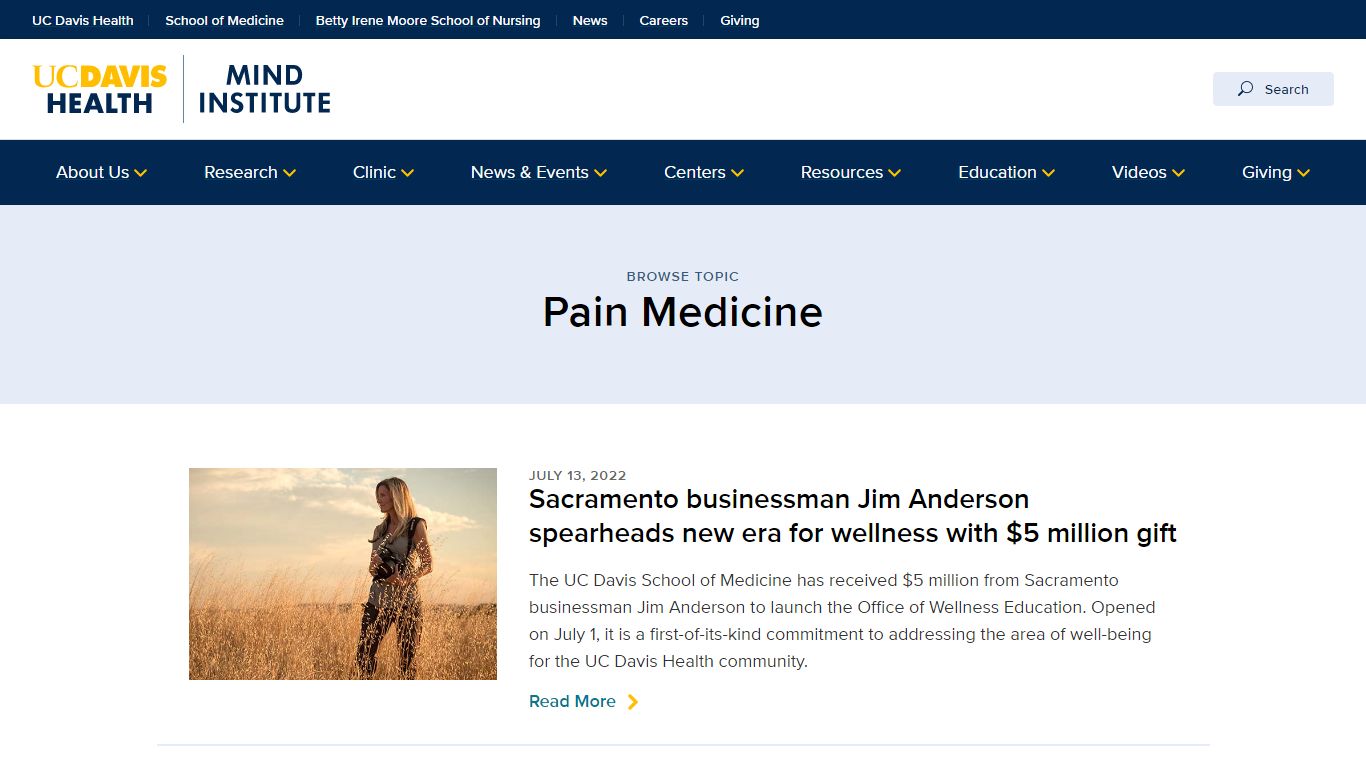 Browse Topic: Pain Medicine | UC Davis MIND Institute | UC ...