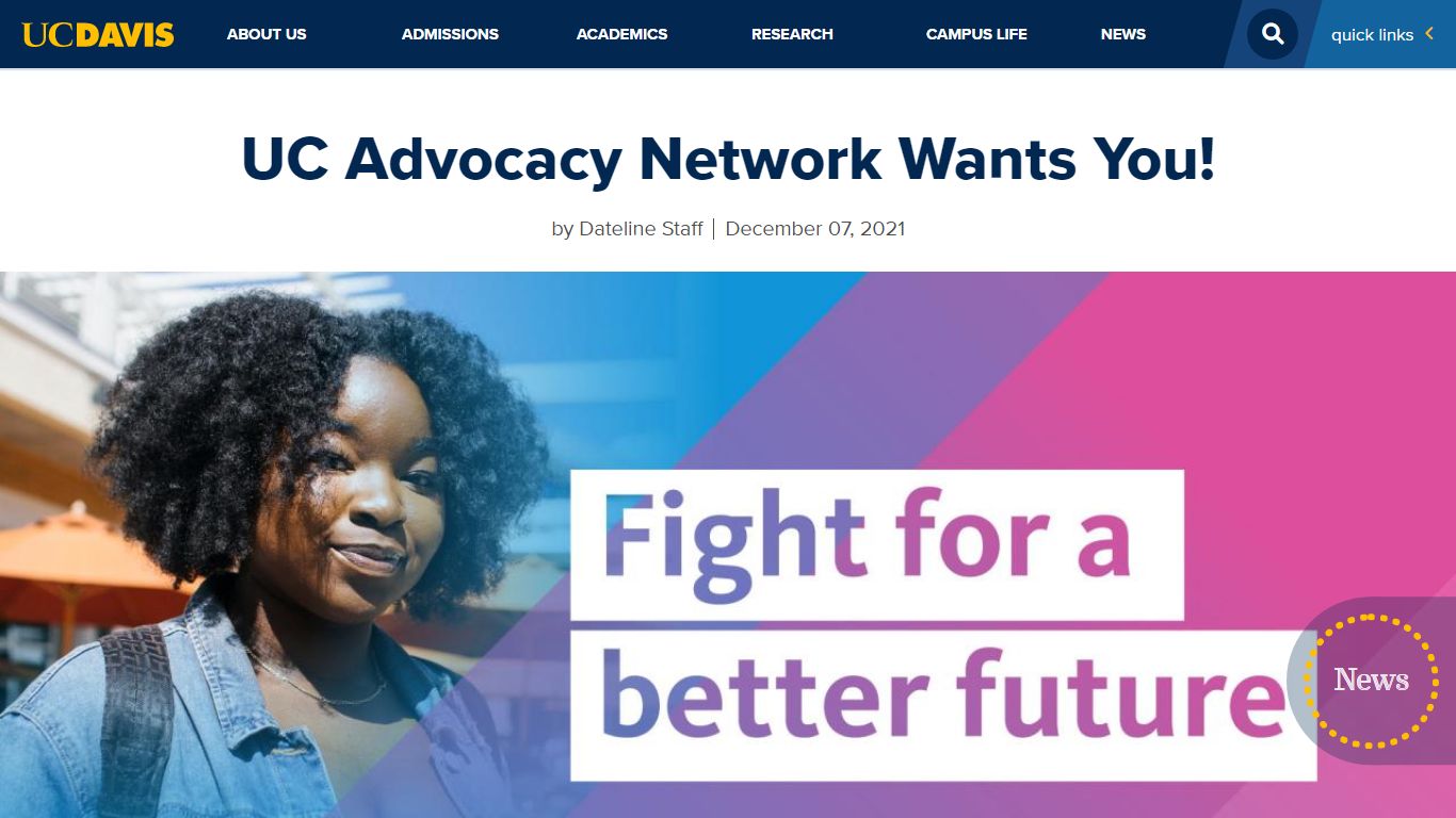 UC Advocacy Network Wants You! | UC Davis