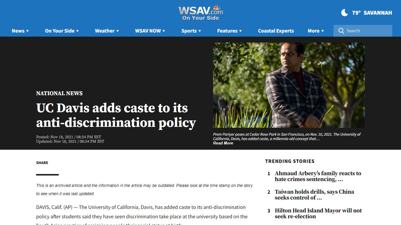 UC Davis adds caste to its anti-discrimination policy ...